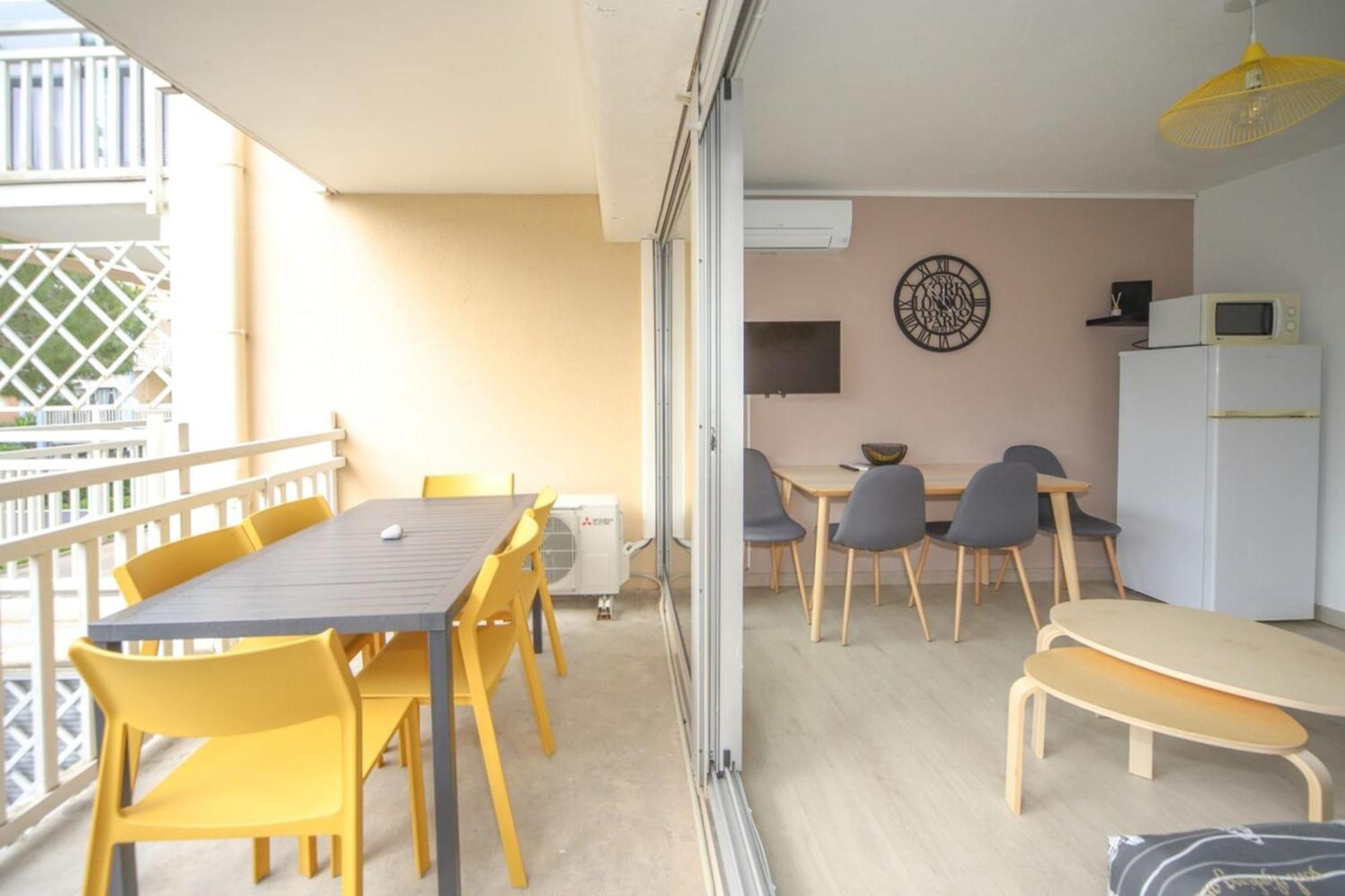 T2 Tamaris Piscine Proche Mer Palavas Parking Exterior photo